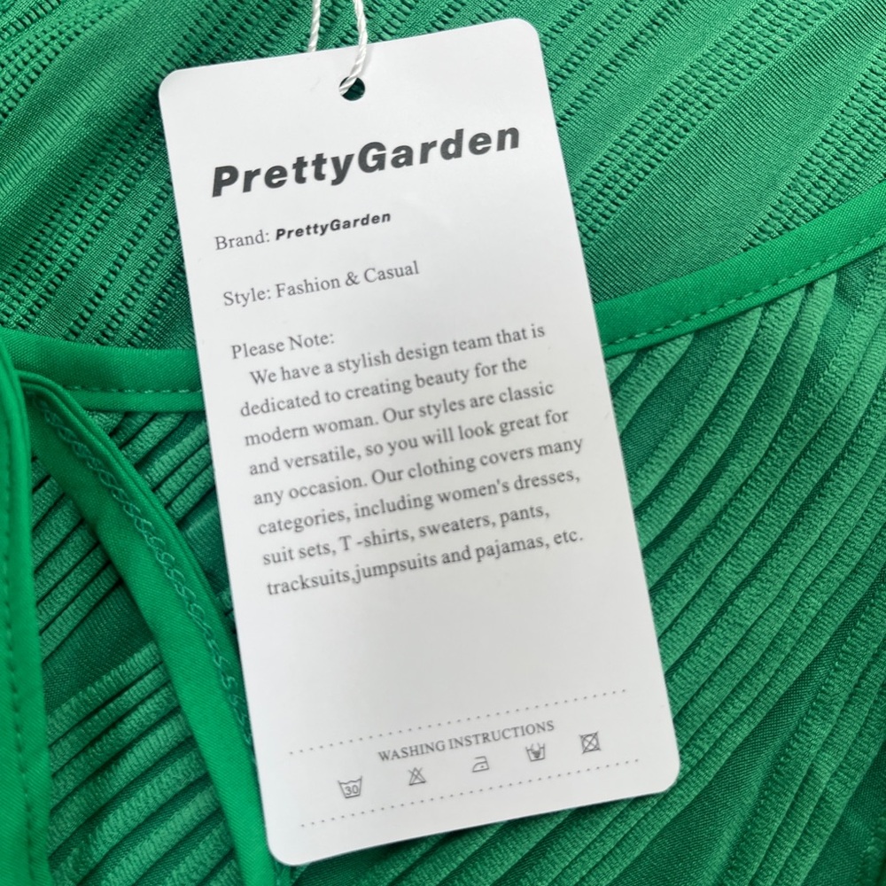 Pretty Garden Tie Front Maxi Dress – Long Sleeve Bodycon Cocktail Dress, Size L - Picture 6 of 16